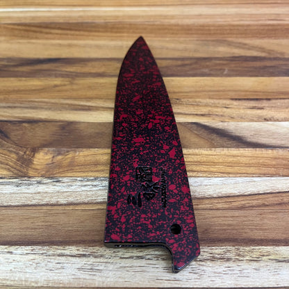 Mcusta Zanmai Red Lacquer 90mm (3.5") Petty Saya w/ Pin