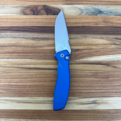 Pro-Tech Pallas 3.75" Auto w/ Blue Aluminum Handle