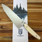 Patterson Forge Semi-Custom 200mm (8") Chef's Knife w/ White Linen & Vintage Micarta Handle