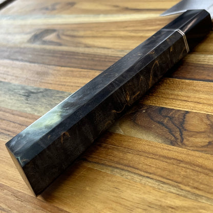 Alfredo Faccipieri ONE 190mm (7.5") Gyuto w/ MagnaCut & Stabilized Deep Black Maple Handle