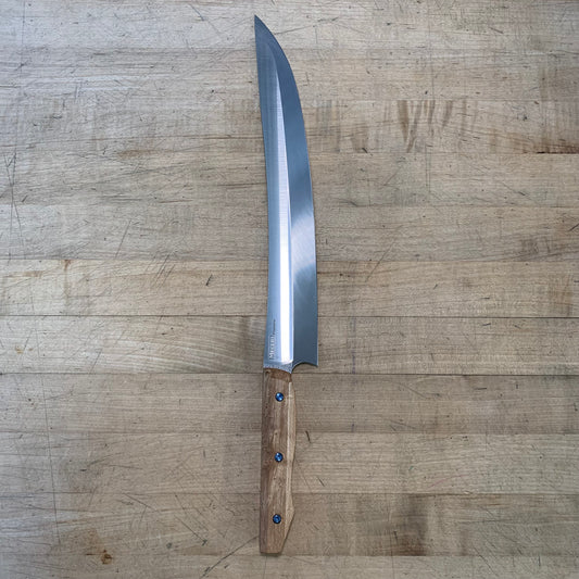 Meglio Semi-Custom 11" Satin Scimitar w/ S-Grind & Maple Handle