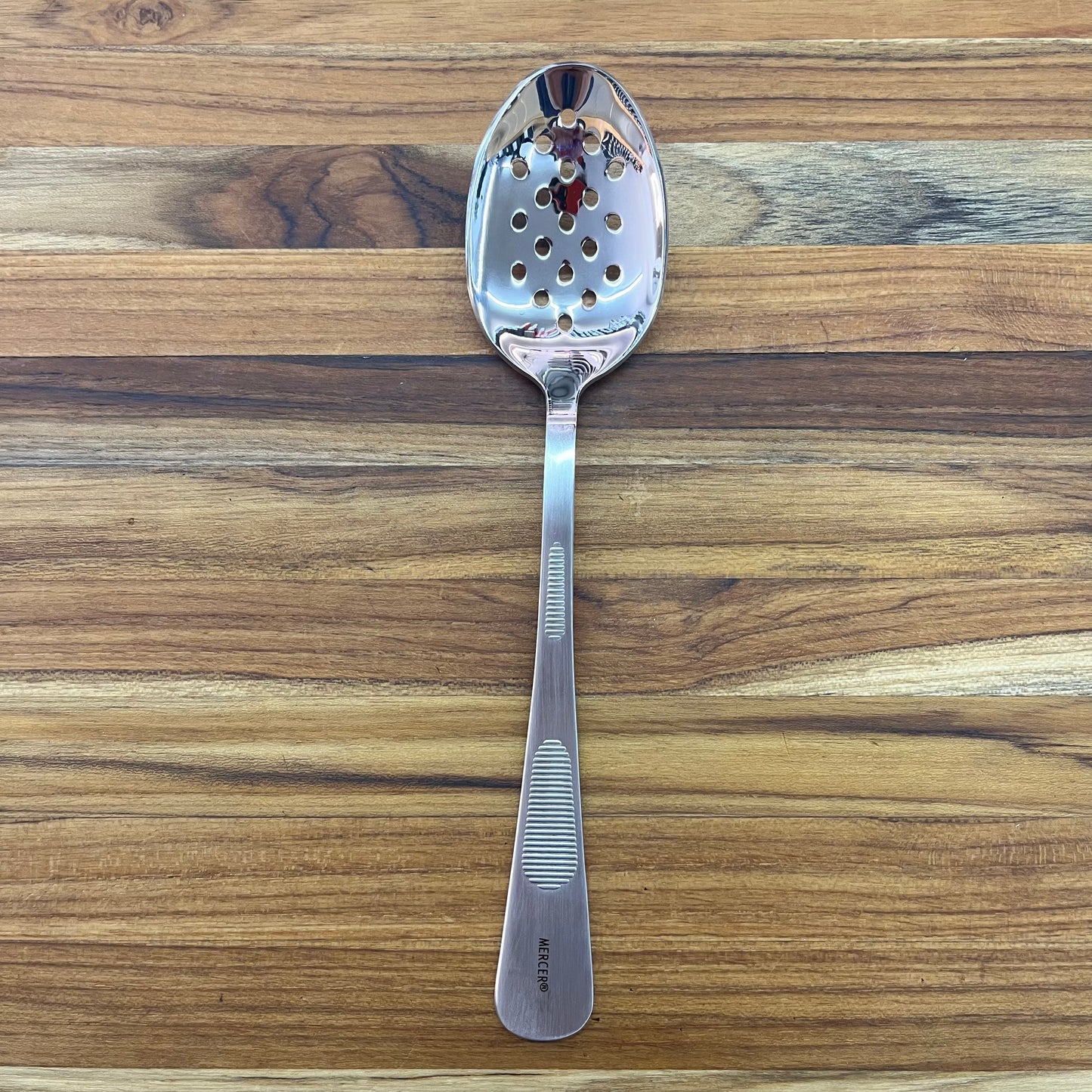 Mercer Tool 8" Satin Perforated Bowl Plating Spoon