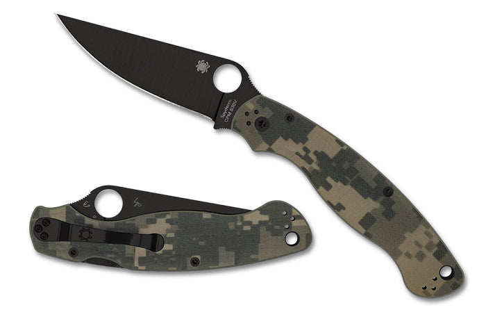 SPYDERCO C36GPCMOBK2 Military 2 Camo G10 Black S30V Folder