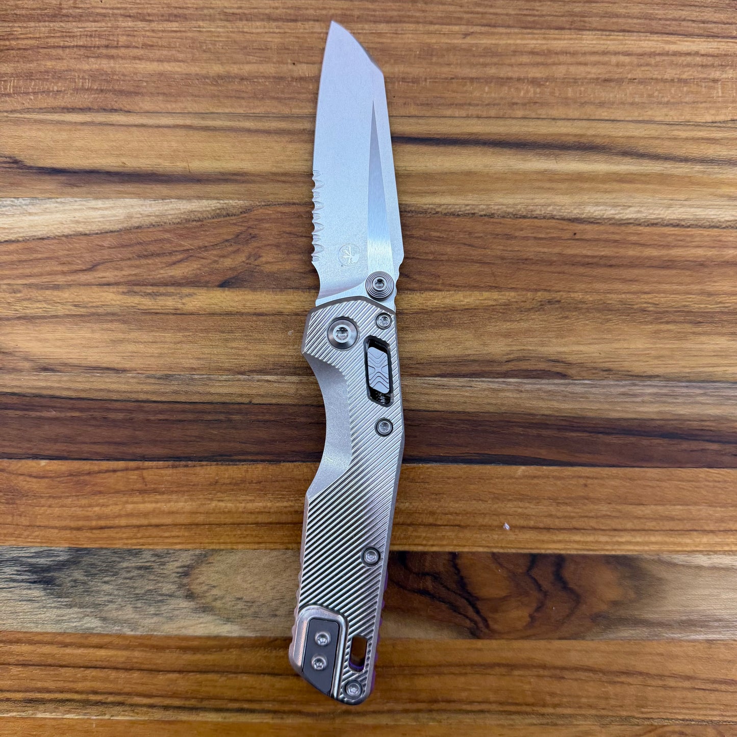 Microtech Marfione Select MSI Mini 3" P/S Folding Knife w/ Fluted Titanium Handle