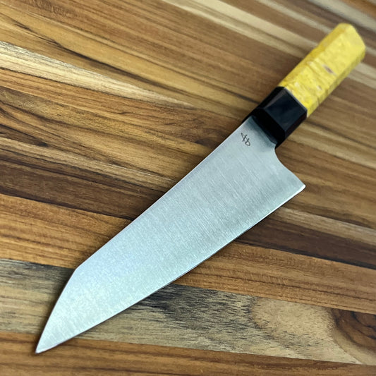 Alfredo Faccipieri 175mm (7") Gyuto w/ MagnaMax & Stabilized Yellow Maple Handle