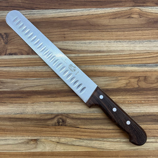Victorinox Rosewood 10" Extra-Tall Roast Beef Slicing Knife w/ Hollow-Ground