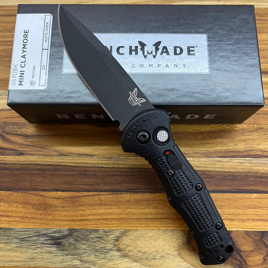 Benchmade Mini Claymore 3" Auto w/ Textured Black Grivory Handle