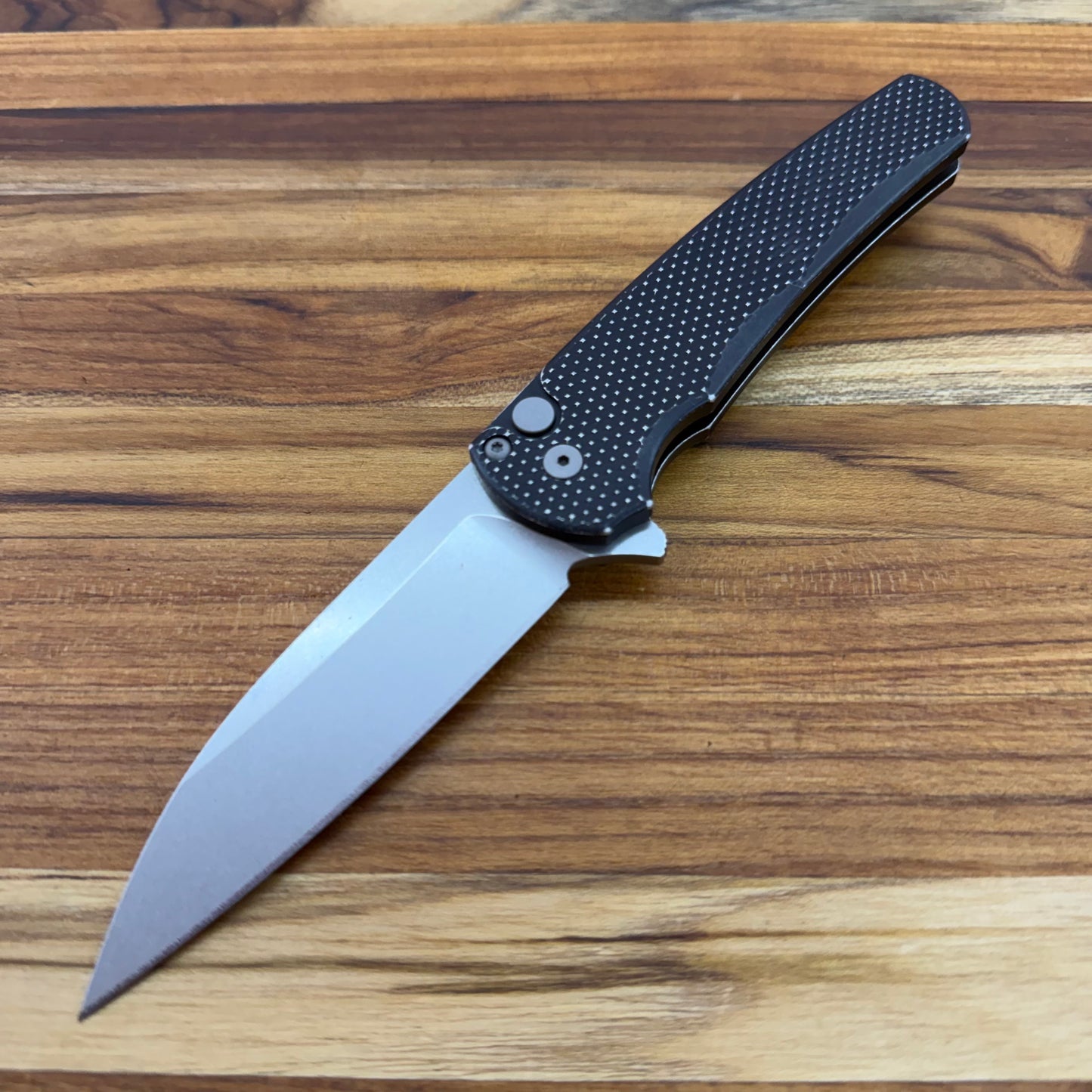 Pro-Tech Malibu 3.25" Flipping Knife w/ Black Textured Battleworn Handle