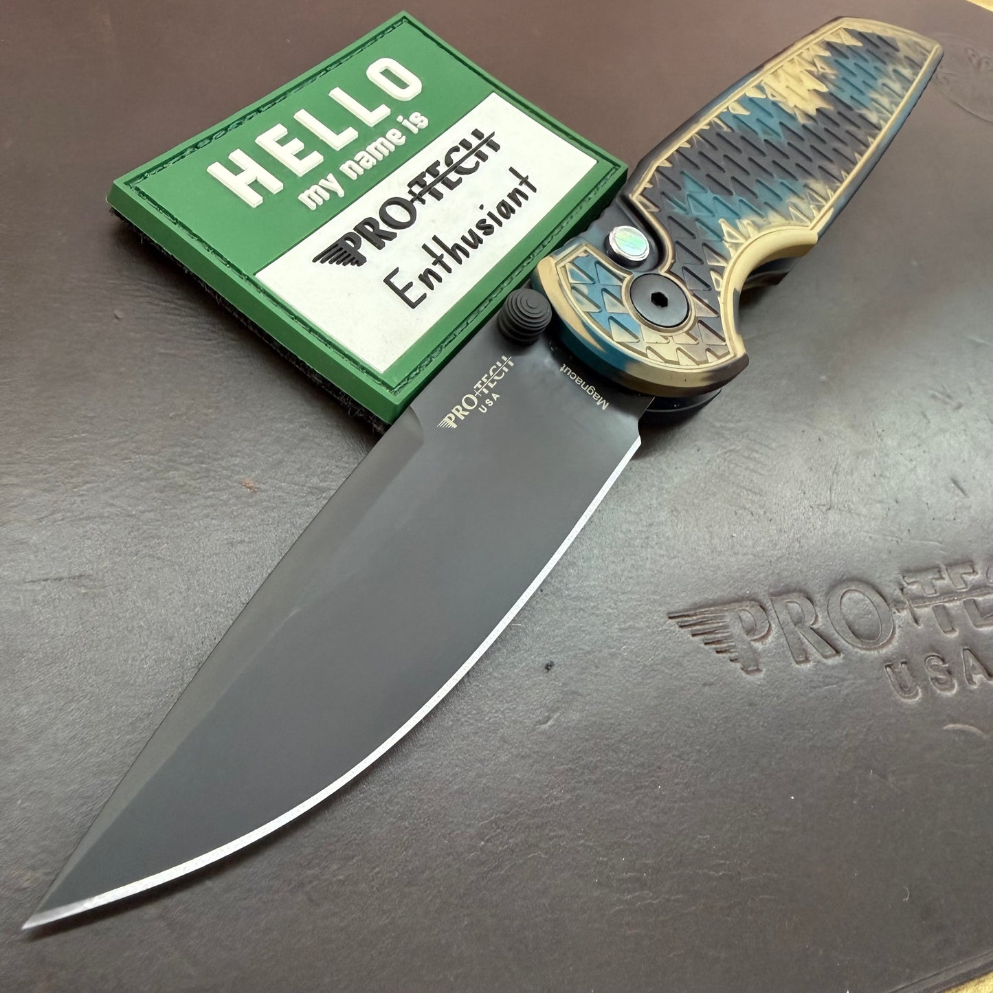 Pro-Tech TR-3 Integrity 3.5" Folding Knife w/ Shipwreck Relic Aluminum Handle