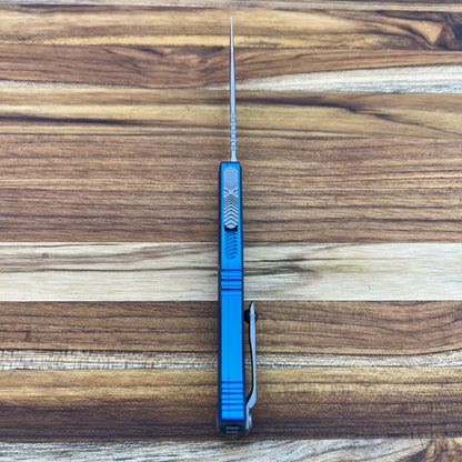Microtech Hera II Mini S/E 3" P/S OTF w/ Blue Aluminum Handle
