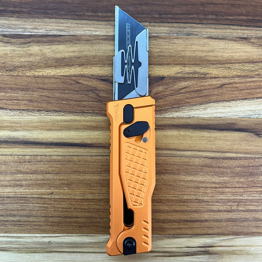 Reate Exo-U Gravity 2.5" Utility Knife w/ Orange Diamond Handle