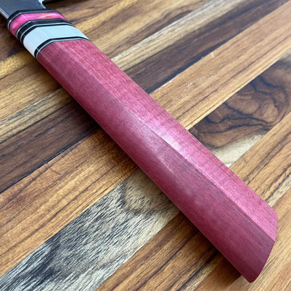 3rd Hill Customs 155mm (6") Ko Bunka w/ Red Curly Mango Handle