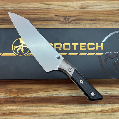 Microtech Culinary 8" Chef's Knife w/ Titanium Bolster & Black G10 Handle