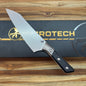 Microtech Culinary 8" Chef's Knife w/ Titanium Bolster & Black G10 Handle