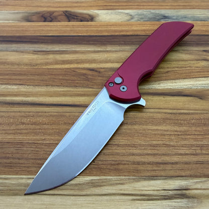 Pro-Tech Mordax 3.5" Flipping Knife w/ Red Aluminum Handle