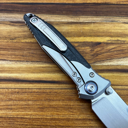 Microtech Socom Bravo Mini 3.5" Warcom Folding Knife w/ TI Pivot & Titanium/Carbon Fiber Handle