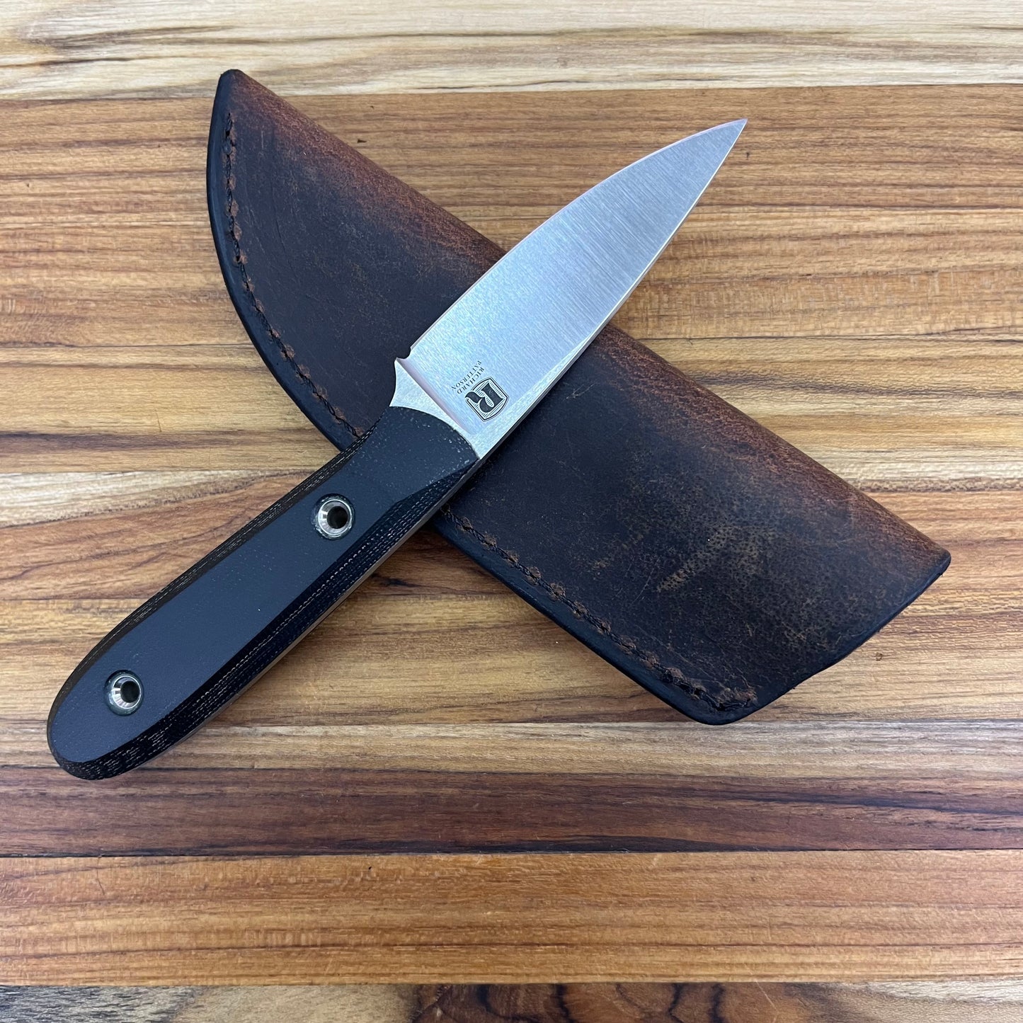 Patterson Forge 70mm (2.75") Fixed Blade w/ Black Micarta Handle