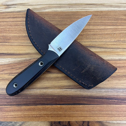 Patterson Forge 70mm (2.75") Fixed Blade w/ Black Micarta Handle