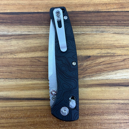 Hogue Mysto 3.4" Folding Knife w/ Black Diamond Richlite Handle