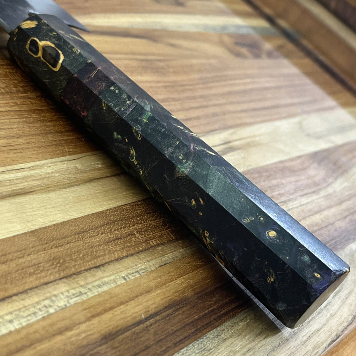 Burningsword Ironworks 240mm (9.5") Tall Gyuto w/ Maple Burl Handle