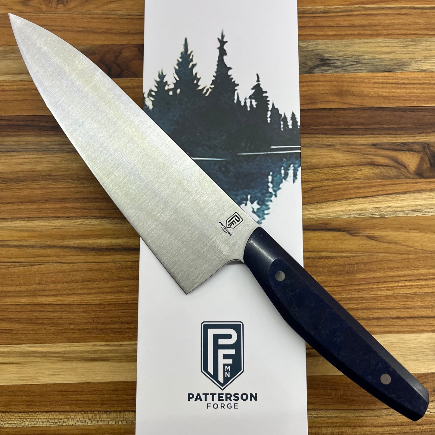 Patterson Forge Production 200mm (8") Chef's Knife w/ Midnight Richlite Handle