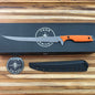 Toor Outdoor Avalon 9" Fillet Knife w/ Blaze Orange G10 Handle & Kydex Sheath