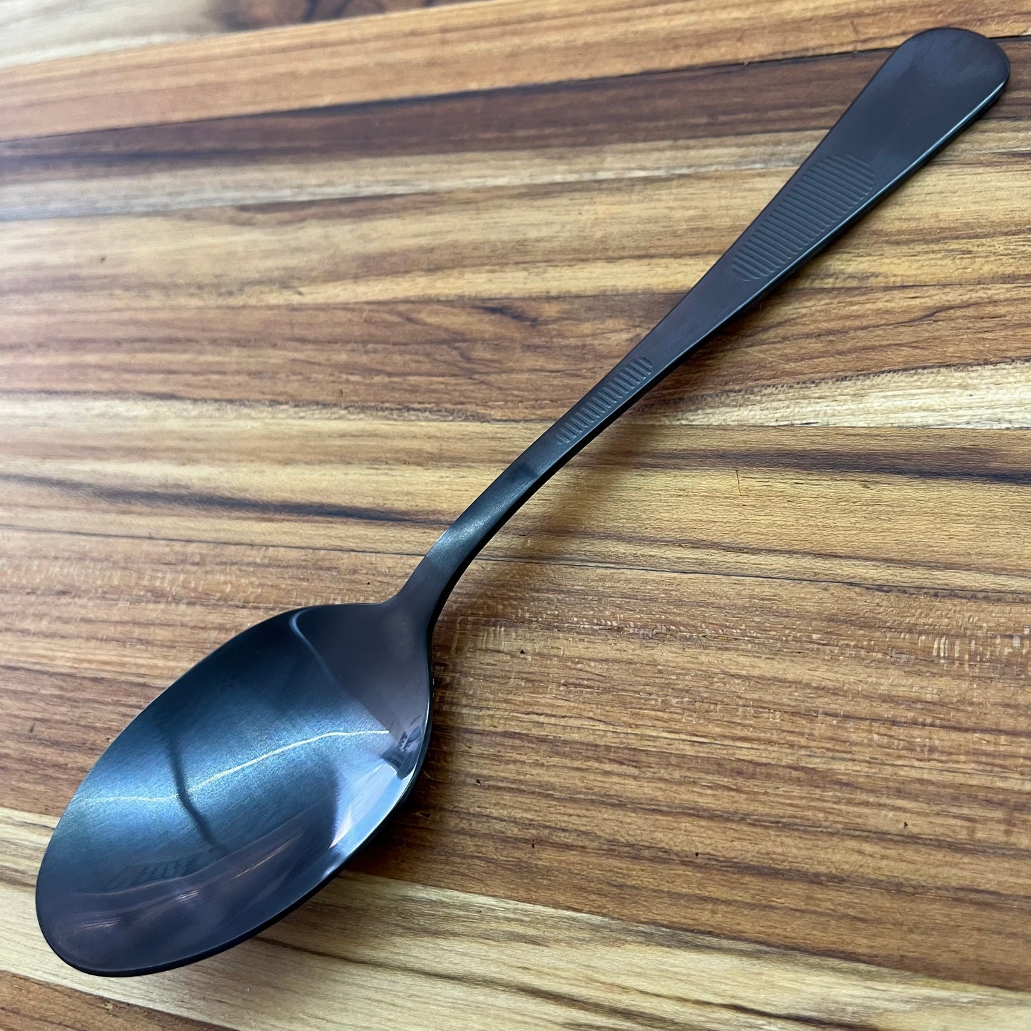 Mercer Tool 8" Matte Black Solid Bowl Plating Spoon