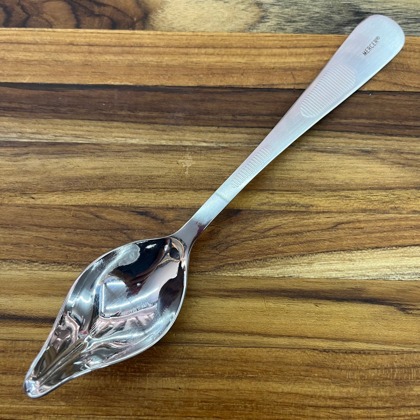 Mercer Tool 7.25" Satin Petite Saucier Spoon w/ Spout