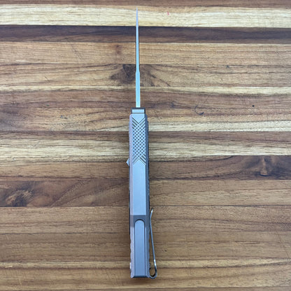 Reate EXO-M 3.25" Drop Point Gravity Knife w/ Burl Camo Handle