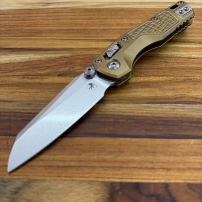 Microtech MSI Mini 3" Folding Knife w/ Tan Frag Aluminum Handle