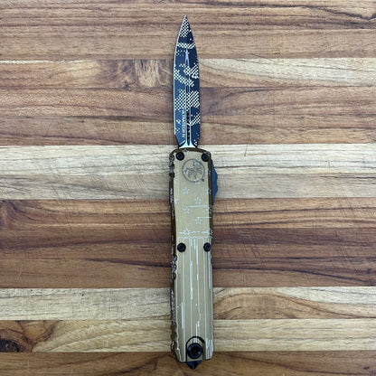 Microtech Ultratech Gen IV D/E 3.5" OTF w/ Tan Hero Aluminum Handle