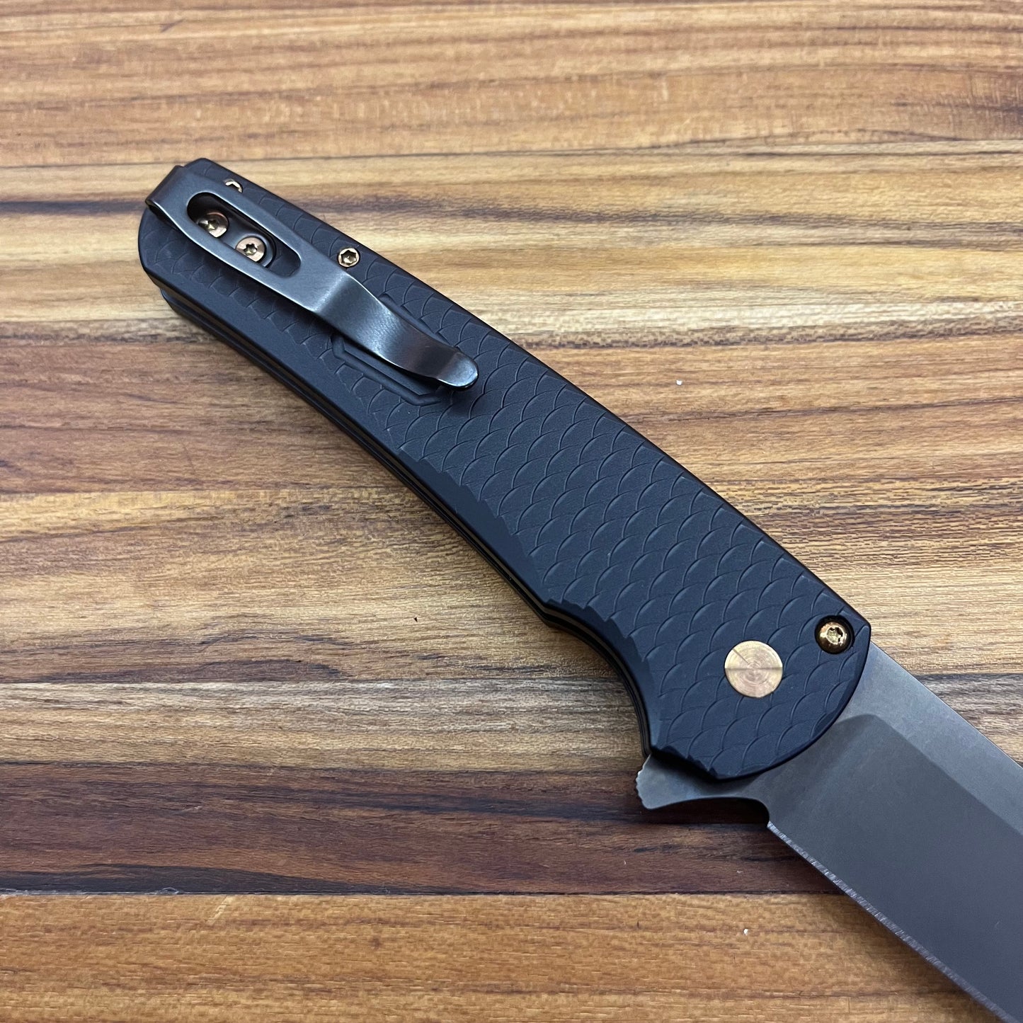 Pro-Tech Malibu 3.25" Flipping Knife w/ Wharncliffe Blade & Black Dragon Scale Aluminum Handle