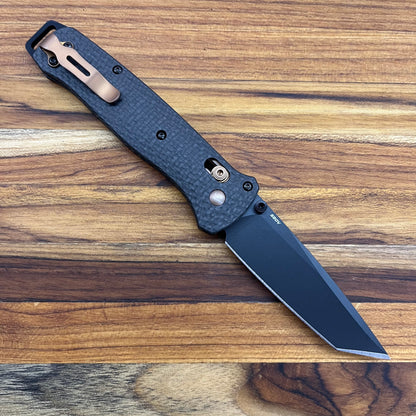Benchmade Bailout 3.5" Folding Knife w/ Carbon Fiber Handle & Black Blade