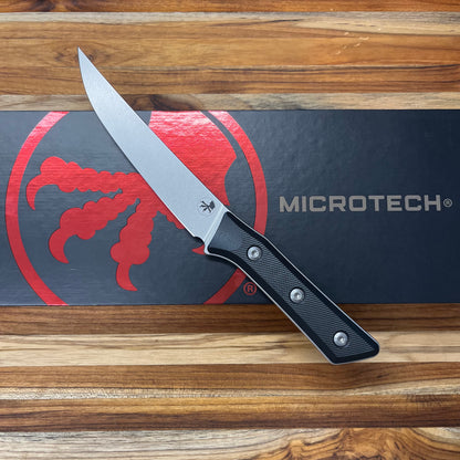 Microtech Culinary 6" Boning Knife w/ Black G10 Handle