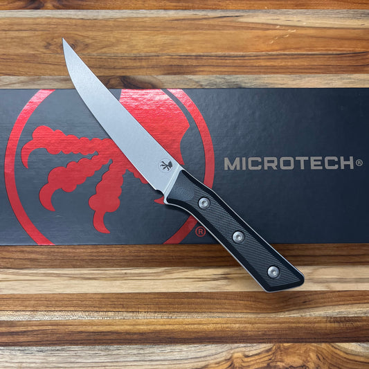 Microtech Culinary 6" Boning Knife w/ Black G10 Handle