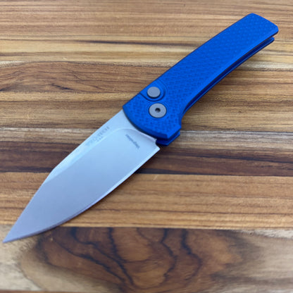 Pro-Tech Chavez Scapegoat Compact 3" Auto w/ MagnaMax & Blue Carbide Textured Aluminum Handle