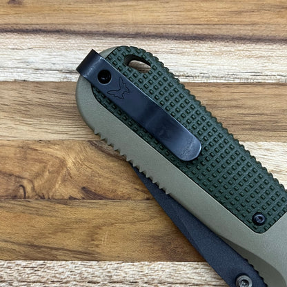 Benchmade Redoubt 3.5" Folding Knife w/ Ranger Green Grivory Handle