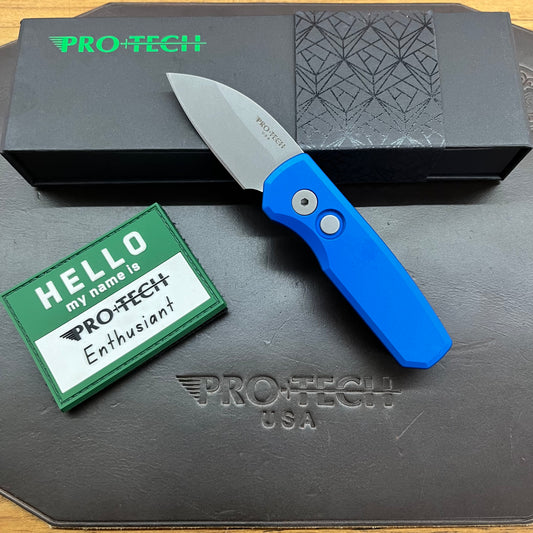 Pro-Tech Runt 5 2" Auto w/ MagnaCut & Blue Aluminum Handle