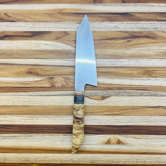 Baldwin Blades 6.5" Bunka in 52100 and Yellow Maple