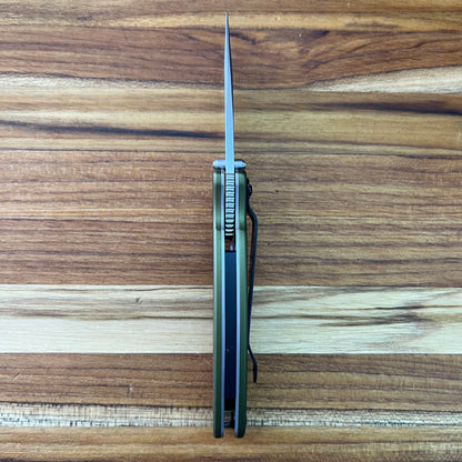 Kershaw Scallion 2.5" Flipping Knife w/ Olive Aluminum Handle