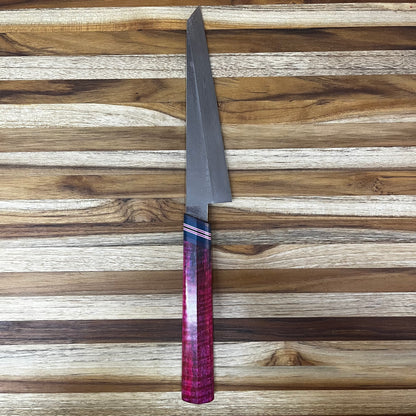 3rd Hill Customs Damasteel 175mm (7.0") Honesuki w/ Curly Mango Handle