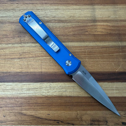 Pro-Tech Godson 3.15" Auto w/ Blue Aluminum Handle