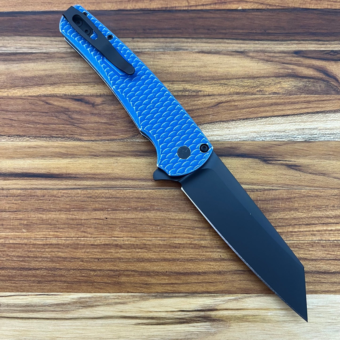 Pro-Tech Malibu 3.25" Flipping Knife w/ Battle Worn Blue Dragon Scale Handle