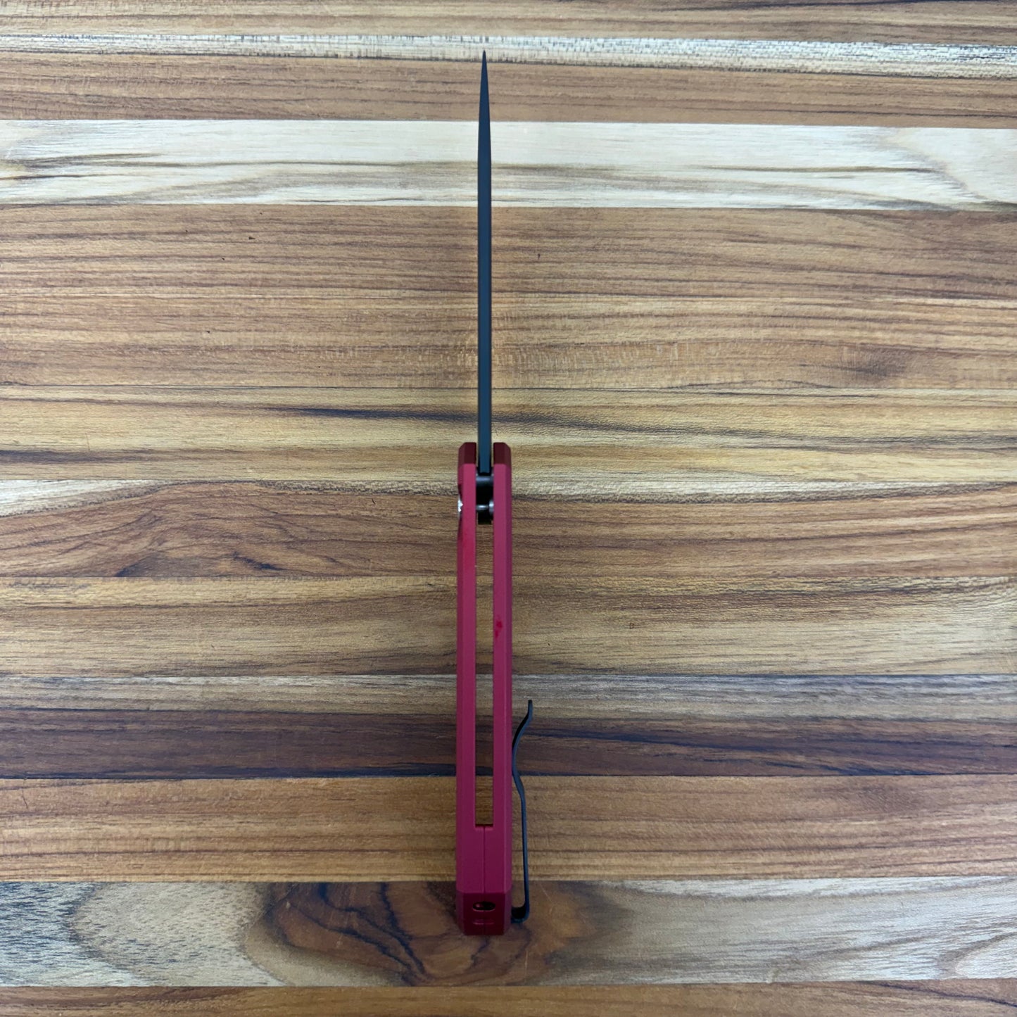 Pro-Tech Mordax 3.5" Flipping Knife w/ Black DLC Blade & Red Aluminum Handle
