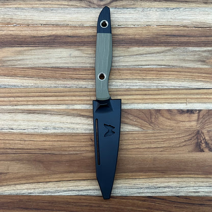 Benchmade True Paring Knife w/ Olive Drab & Black G10 Handle