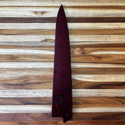 Mcusta Zanmai Red Lacquer 300mm (11.75") Sujihiki Saya w/ Pin