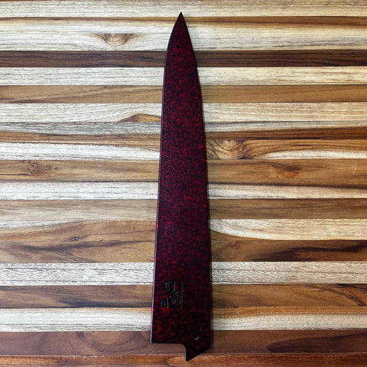 Mcusta Zanmai Red Lacquer 300mm (11.75") Sujihiki Saya w/ Pin