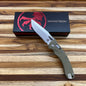 Microtech Amphibian 3.9" Stonewash Folding Knife w/ RAM-LOK & Fluted OD Green G10 Handle