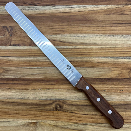 Victorinox Rosewood 10" Tall Roast Beef Slicing Knife w/ Hollow-Ground
