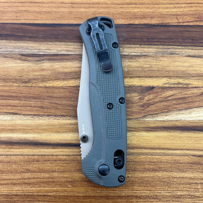 Benchmade Taggedout 3.5" Folding Knife w/ Deep Olive Grivory Handle